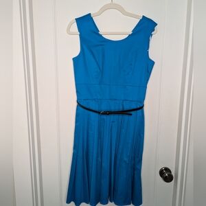 Calvin Klein blue pleated dress size 6